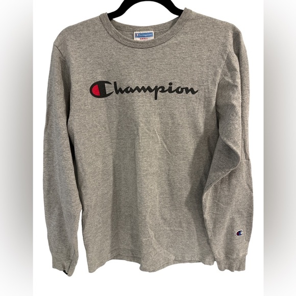 Vintage Champion Long Sleeve T Shirt Small Gray‎ Excellent - Picture 1 of 3